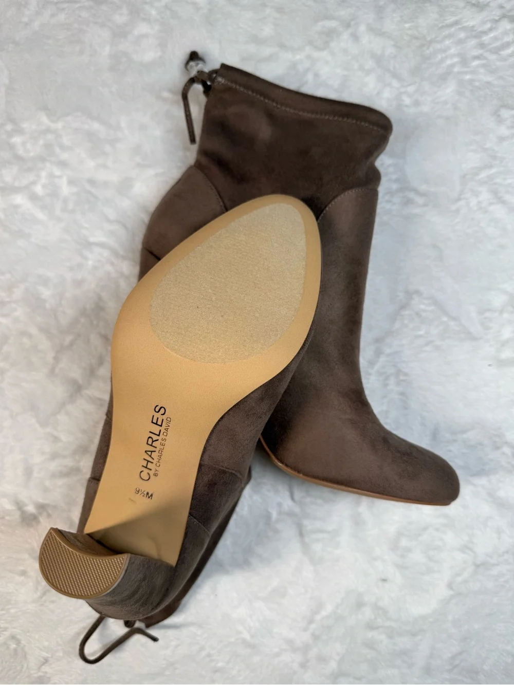 Charles David Micro Suede Bootie “SEMI” Dark Taupe